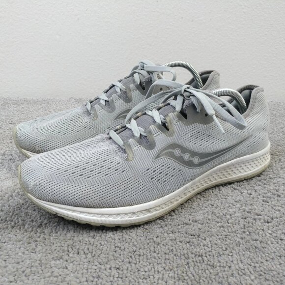 Saucony VersaFoam Flame Mens Size 11 Running Shoes Gray Mesh Sneakers Low Top - Picture 1 of 10